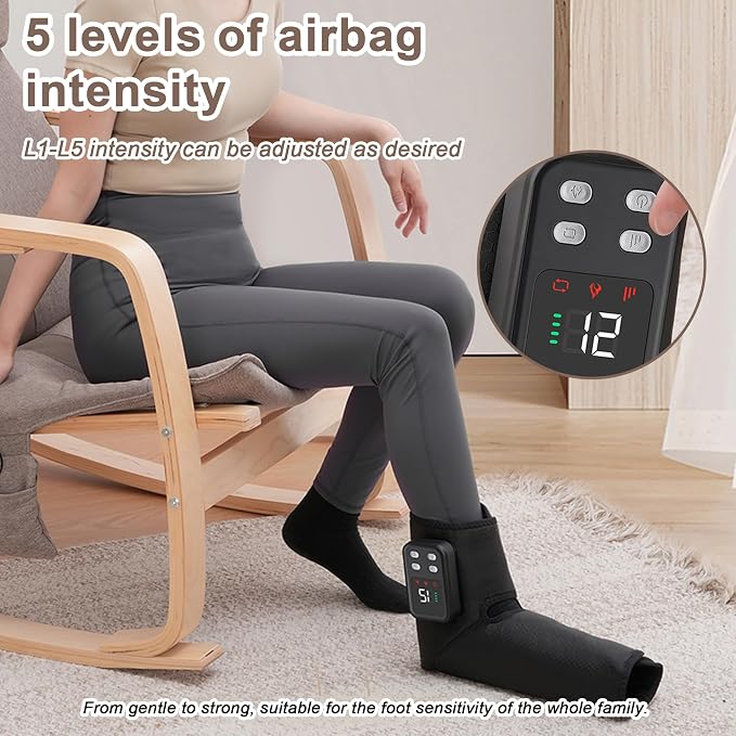 Heated Cordless Foot Massager for Plantar Pain Relief & Swelling for Ankle, Feet and Blood Circulation, Perfect Gifts for Men Women, Dad Mom (Birthday, Holiday)