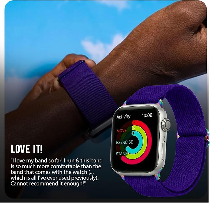 Braxley Bands for Apple Watches - Stretchy and Washable - Adjustable with Apple Watch Bands for Women & Men - Compatible with Apple Watch Series SE Ultra 9 8 7 6 5 4 3 2 1
