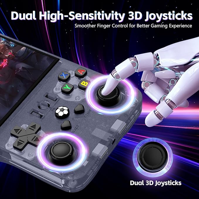 R36MAX Retro Handheld Game Console, Portable Retro Gaming Console 4.0'' IPS HD Screen and Linux System, Support 30+ Emulator and 64GB TF Card Video Game Consoles, 4000mAh Battery (Gray 64GB)