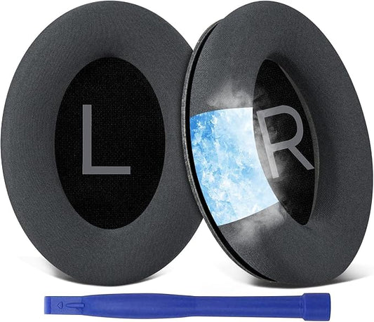 SOULWIT Full Cooling Gel Earpads for Bose QuietComfort QC 35/QC35ii/QC45/QC SE/Quiet Comfort Wireless Over-Ear Headphones, Ear Pads Cushions Replacement with High Density Foam - Black