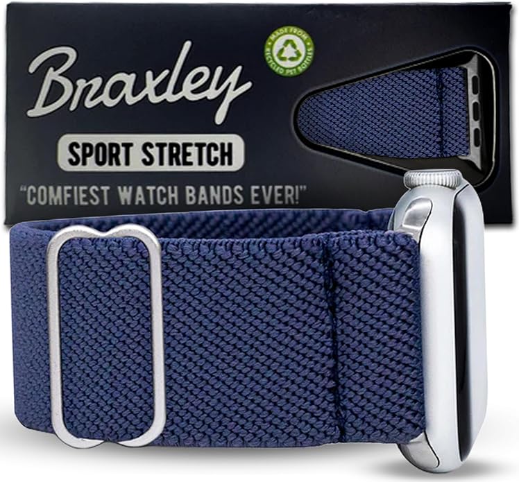 Braxley Bands for Apple Watches - Stretchy and Washable - Adjustable with Apple Watch Bands for Women & Men - Compatible with Apple Watch Series SE Ultra 9 8 7 6 5 4 3 2 1