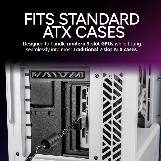 Cooler Master Vertical GPU Card Holder Kit V3, PCIe 4.0 5.0 Motherboards GPUs RTX 5090 RX 9070 XT, ABS Casing, 165mm Length, Modula Adjustable for E-ATX ATX Micro ATX Case