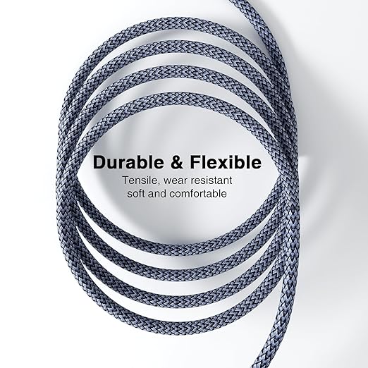 Braided Thunderbolt 4 Cable 5 FT 2 Pack Compatible, 40Gbps, 240W PD, 8K@60Hz / 4K@144Hz, Dual 4K for Mac mini M4 / M4 Pro, iPhone 17, MacBook Pro/Air, SSD, Docking, eGPU, XPS, USB4