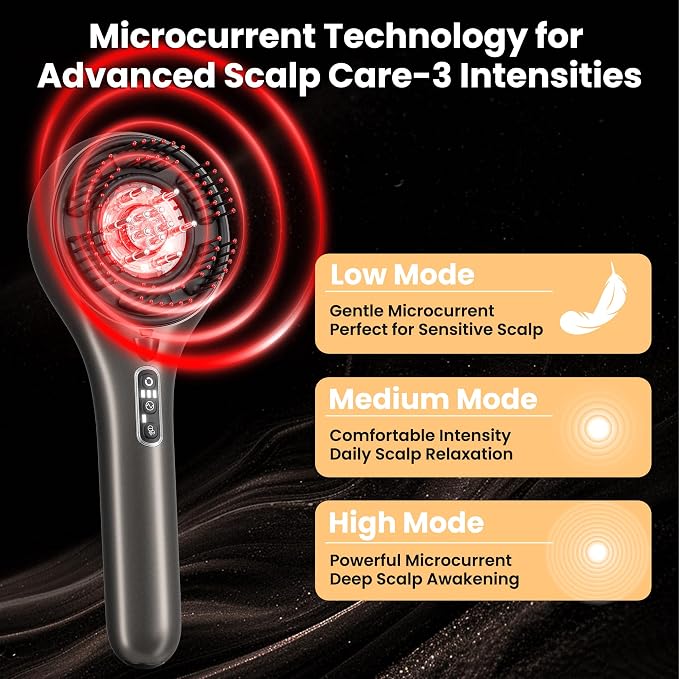 5-in-1 Scalp Massager Hair Brush, Oil Applicator，Electric Hair Brushes for Hair Growth, Hair Oil Dispenser, Scalp Massager, IPX7 Waterproof, Portable for Men & Women Home & Travel