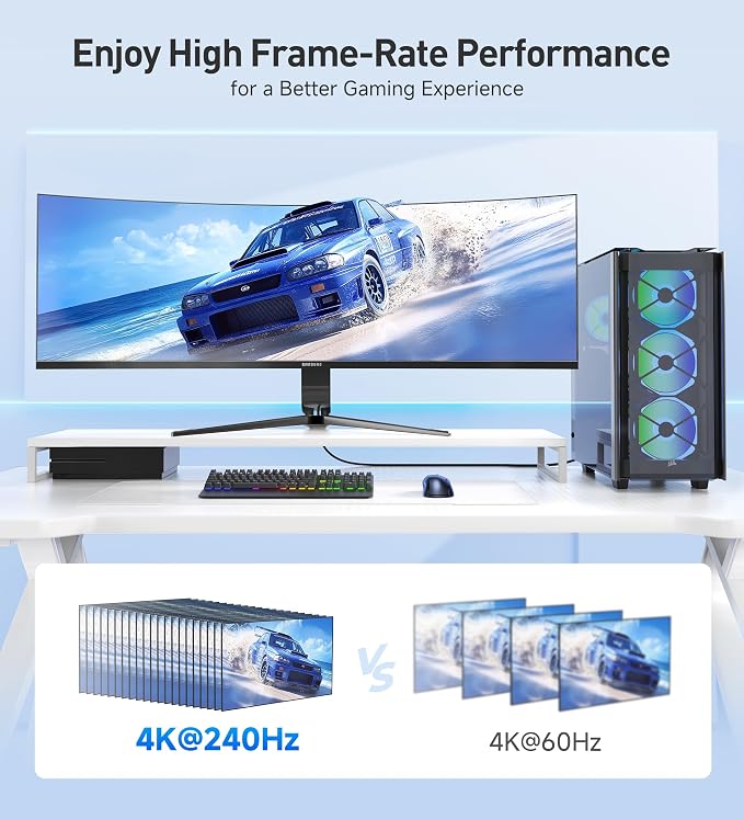 Cable Matters [Ultra High Speed HDMI Certified] 48Gbps 8K HDMI Cable 3.3 ft / 1m with 8K@60Hz, 4K@240Hz and HDR Support for PS5, Xbox Series X/S, RTX3080/3090, RX 6800/6900, Apple TV, and More
