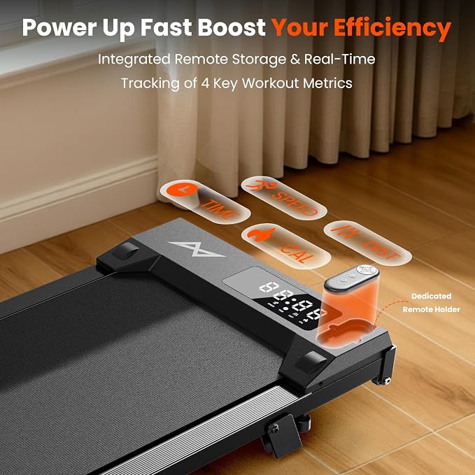 AXV Treadmills Walking pad with Incline Under Desk Treadmill for Home, Portable Slim Compact Treadmill Walk Running Machine with Adjustable Speed,Remote Control, LED Display