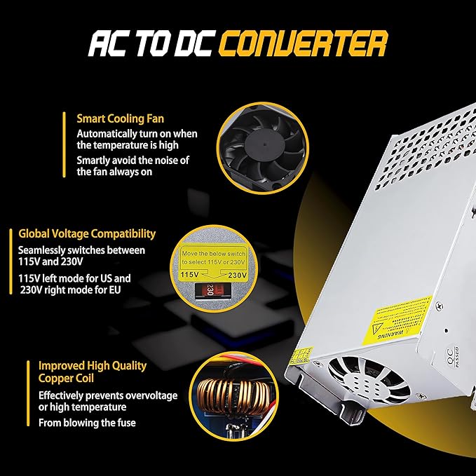 DC 12V 83.3A 1000W Power Supply SMPS AC 110V / 220V-DC 12V Transformer Adapter for Advertising Signs,CCTV Camera Security System,Computer Project of Industrial Power Supplies (DC12V-1000W)