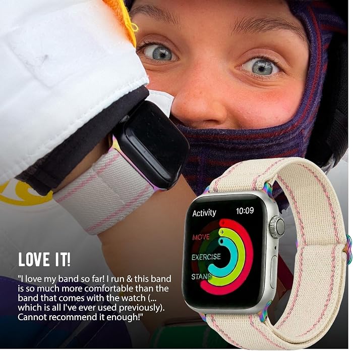 Braxley Bands for Apple Watches - Stretchy and Washable - Adjustable with Apple Watch Bands for Women & Men - Compatible with Apple Watch Series SE Ultra 9 8 7 6 5 4 3 2 1