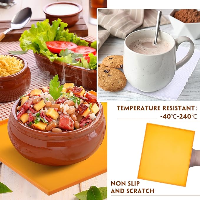 Thenshop 8 Silicone Dehydrator Mats & 10 Mesh Dryer Mats and 1 Baking Scraper, Reusable Non Stick Silicone Dehydrator Tray with Edge for Baking Fruits Meat Vegetables(Orange)