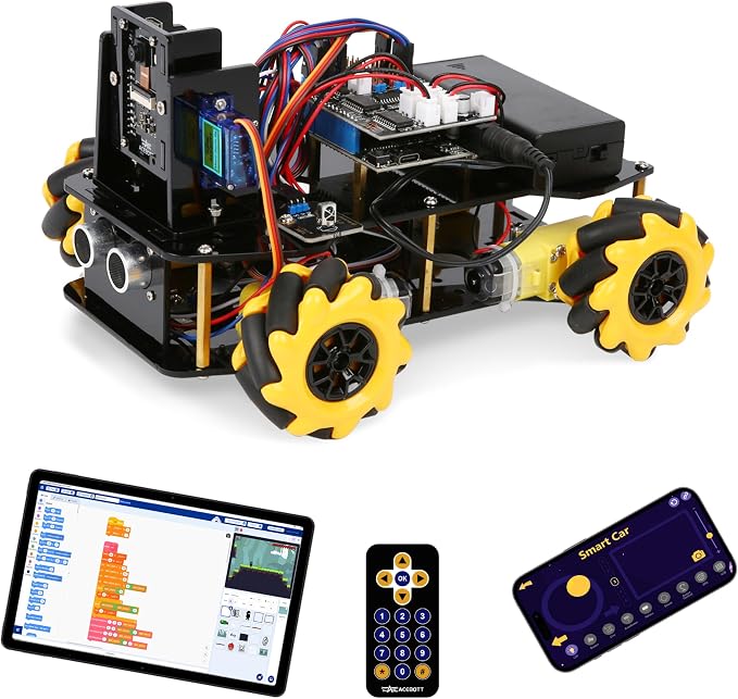 ACEBOTT Robot Kit with 3MP Camera, Robotics for Kids Ages 8–12 12-16 Compatible with Arduino & Scratch, App & Remote Control, STEM Toys Coding Robot Kit, Gift for Kids, Teens and Adults