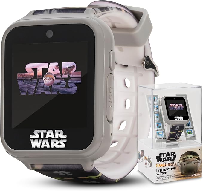 Star Wars Kids Interactive Smartwatch with 10 Watch Faces, Camera, Games, Alarm & Step Counter, Officially Licensed, Fits Wrists 5.5'' to 8''