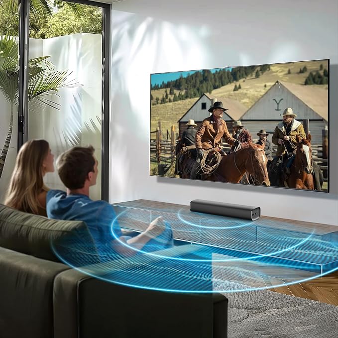 MZEIBO Sound Bar,50W for Smart TV Bluetooth 5.3 Speaker 17 Inch TV Speaker with ARC/Optical/AUX Connections