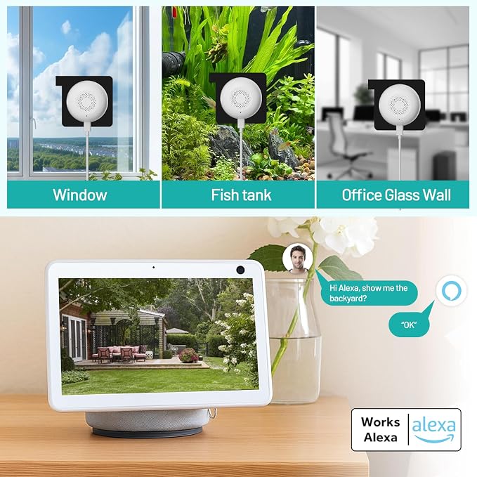 2K Indoor Dome Window Security Camera, 5G & 2.4GHz Dual Band WiFi Camera for Home Security, Color Night Vision, Human & Motion Detection, Real‑Time Alerts, 24/7 Recording, Alexa,White,Short-2P