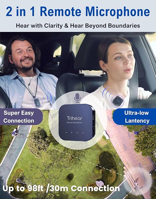Convo Hearing Amplifier for Seniors with Remote Microphone and Noise Cancelling, Convo Rechargeable Personal Sound Amplifier, Hearing Devices for TV Listenings