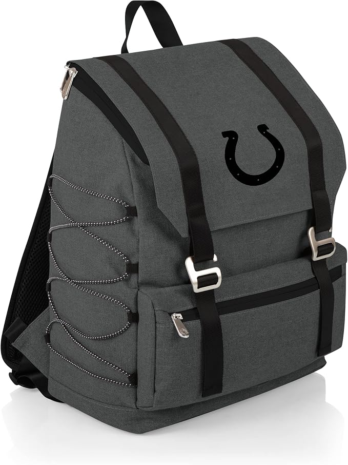 Picnic TIME NFL Indianapolis Colts OTG Traverse Backpack Cooler - Soft Cooler Backpack - Hiking Backpack, (Heathered Gray)