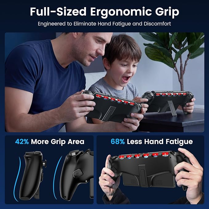 KICKDOT JC500 Nintendo Switch 2 Joypad Controller | Wireless Gamepad with Hall Effect Joysticks, Built-in Kickstand, Ergonomic Grip | No Drift, Turbo, Programmable Back Buttons