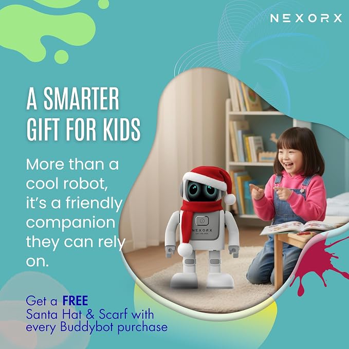 Dancing Robot Speaker Toys for Kids & Adults, Portable Bluetooth Speaker with LED Lights, Intimate Companion, Programmable Interactive Robot Toys with iOS & Android APP Remote