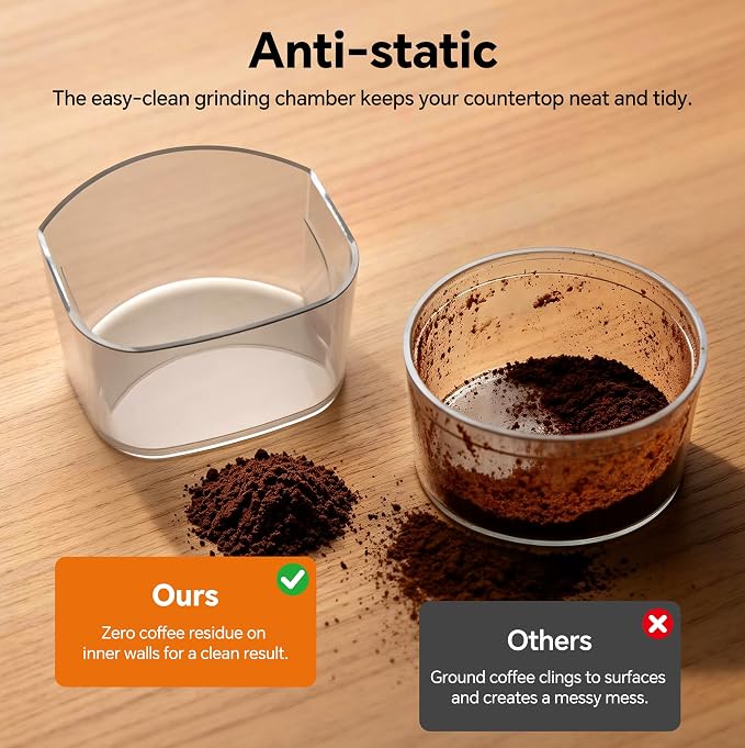 Conical Burr Coffee Grinder, 51 Precise Grind Settings Automatic Coffee Grinder, Smart Dual Control LED Display, 1-12 Cups, with Portafilter Holder, Anti-StaticStainless Steel, Memory Function