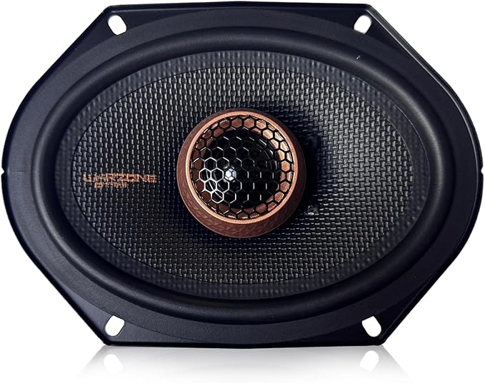 Warzone 2X WZ68PTi 6x8-Inch Super Coaxial Speaker Pair, 4 Ohm, 480W Max, 160W RMS, 92dB Sensitivity, Ferrite Woofer & PEI Dome Tweeter for Pro Car Audio