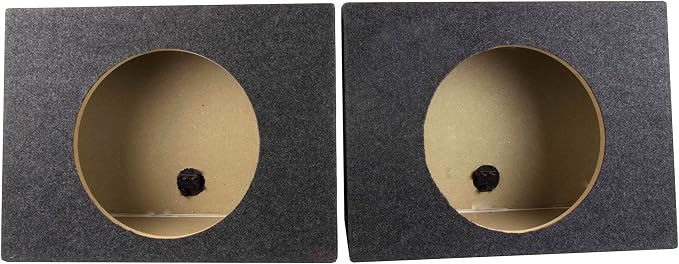 QPower QTW12 Single 12" Sealed Car Audio Subwoofer Sub Box Enclosures, Pair
