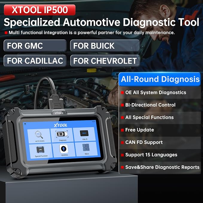XTOOL IP500 for GM OBD2 Scanner with Protective Case