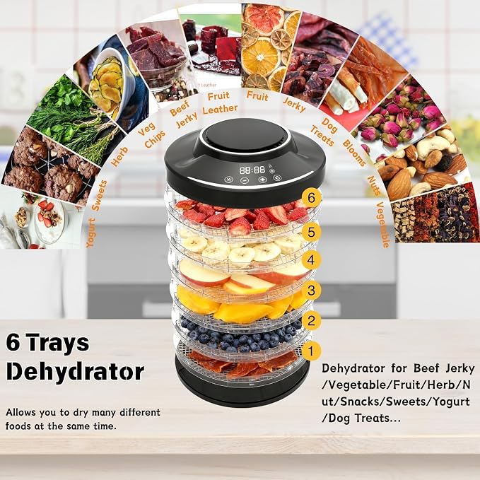 Electric Meat Slicer for Home+Food Dehydrator Machine, Portable Deli Meat Slicer & Food Dryer Dehydrators for Homemade Snacks, Meat, Herb, Bread, Jerky