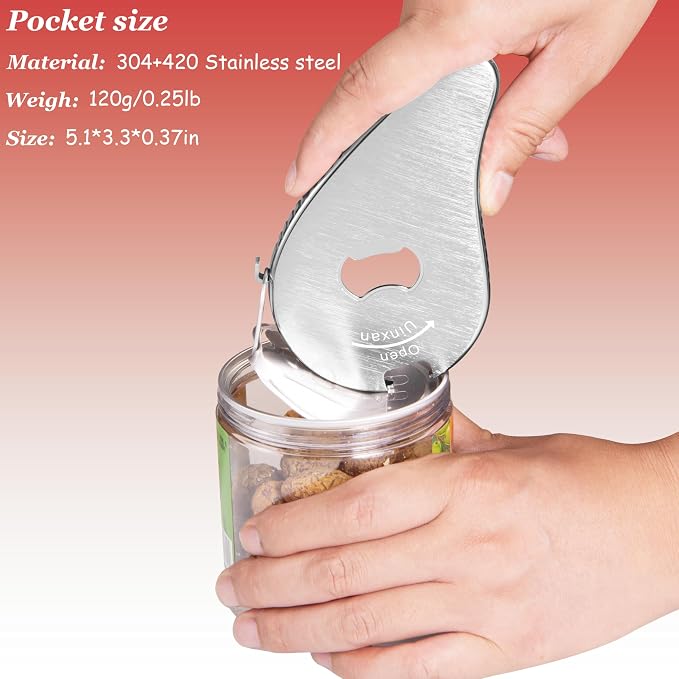 Uinxan Jar Opener for Weak Hand & Seniors with Arthritis,Bottle and Can Opener,Ring Pull Tab Cans,Open Any Lids