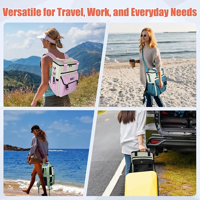 Backpack Cooler for Women, AYAMAYA Stylish 35 Cans Leakproof Soft Cooler Backpack, Waterproof Insulated Lunchbox Shoulder Bag Keeps Cold for Up to 18 Hours for Camping, Beach, Work, Picnic, Travel