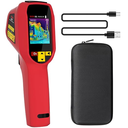 BSIDE Thermal Imaging Camera 240 x 240 Resolution Handheld Infrared Camera, 15 Thermal Palettes with 320 x 240 Full-Viewing TFT LCD for Home Inspection HVAC Electrical, 25Hz Refresh Rate, -4℉~1022℉