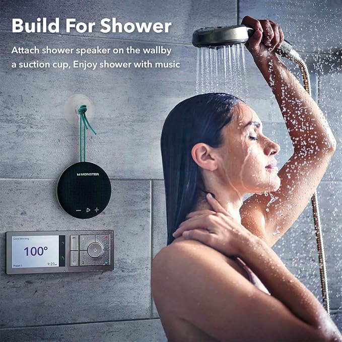 35W (peak) Monster Bluetooth Speaker, IPX8 Shower Speaker Waterproof, Bluetooth 5.4 with Loud HD Sound and Robust Bass, Extra Long Playtime Punchy, for Home, Beaches Portable Wireless Outdoor Speakers