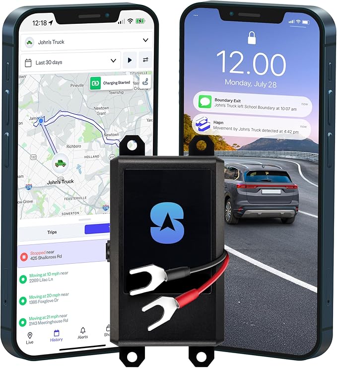 Spy Tec Pulse Wired GPS Tracker for Vehicles, Cars, Trailer, RV, Van, Boat & Trucks | Waterproof Real-Time GPS Tracker | Speeding & Geofencing Alerts | E-Z Car Battery Install | Subscription Needed