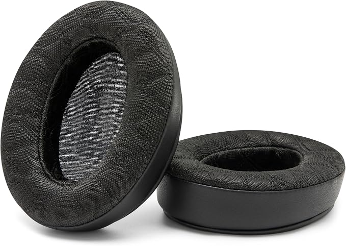 WC Freeze V2 Cloud - Angled Cooling Gel Earpads Compatible with HyperX Cloud Series by Wicked Cushions | Angled Pads for Extreme Comfort, New Freeze V2 Cooling Fabric, Extra Thick | Black