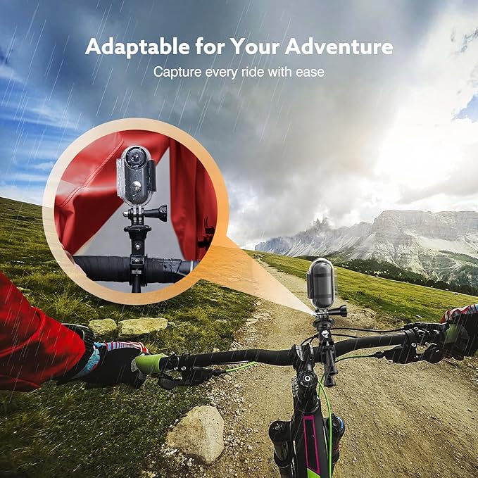 Z10 4K Action Camera, 128GB Wearable Sports Camera with Waterproof Case, Magnetic Clip, and Quick-Mount Accessories, Small Body Cam for Cycling, Diving, Travel (No WiFi No Bluetooth