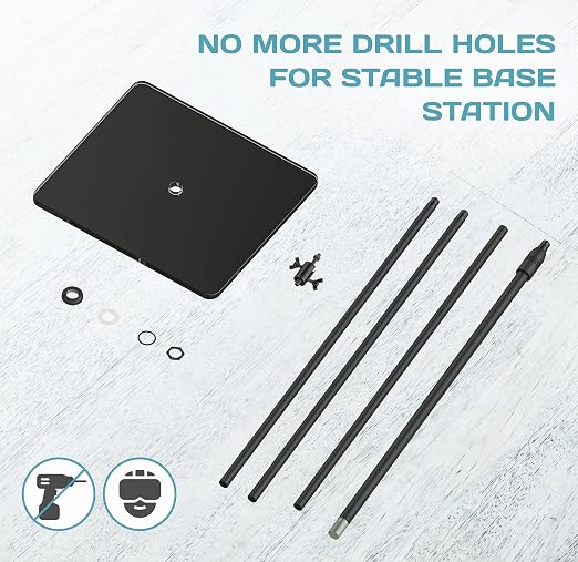 Skywin VR Stand with Glass Base, VR Sensor Stand - 2 Adjustable Stands | Compatible with SteamVR Base Station 2.0, HTC Vive Base Station & Oculus Rift Constellation Sensors - Only Stand Included