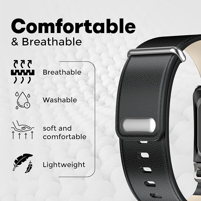 DADO Luxe Tapered Leather Replacement Band Compatible with WHOOP 5.0, One, Peak, and Life Fitness Tracker – Durable & Comfortable | Not for Whoop Gen 4