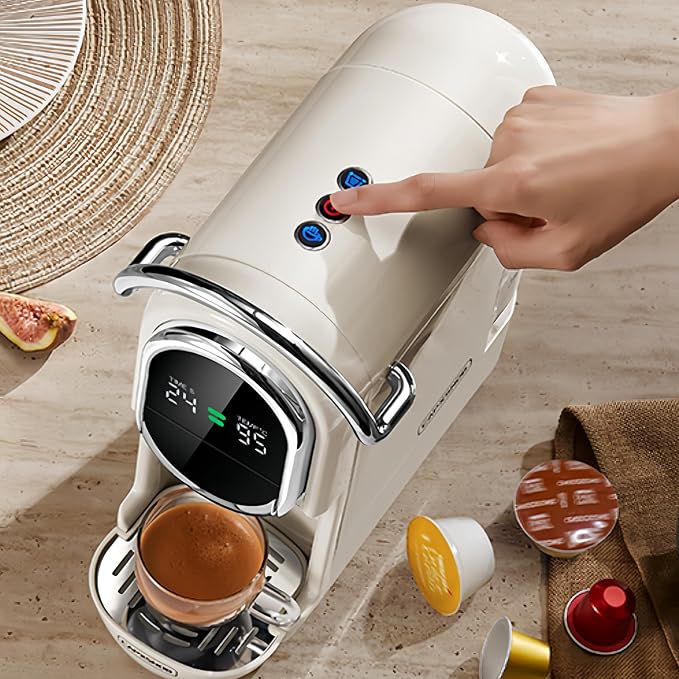 Magician1 Mini Multi-Pod Espresso Machine & Coffee Maker, Compatible with Nespresso Original, Dolce Gusto, Blue & ESE Pods, Ground, Adjustable Brew Size & Temp, Compact for Home, Office, Dorm & RV