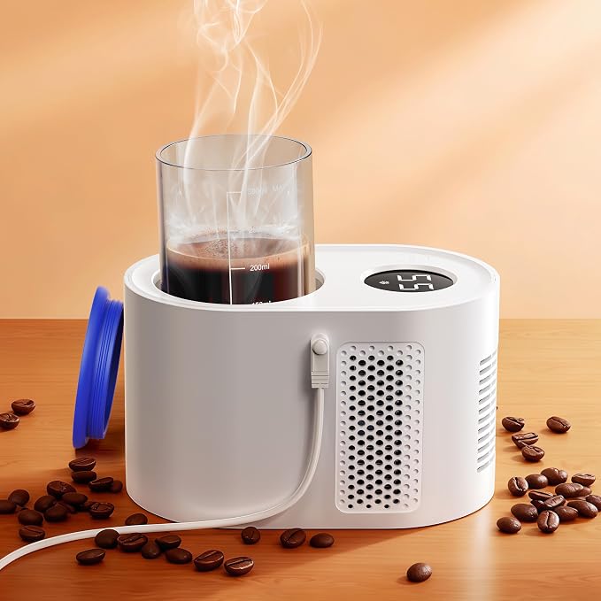 Coffee Cup Warmer,Mini Refrigerator for Wine Chiller,3-In-1 Cup Warmerfor Desk(Cooling, Heating, and Fermentation), Coffee Warmer, Suitable for Bedroom, Study, Office, etc.