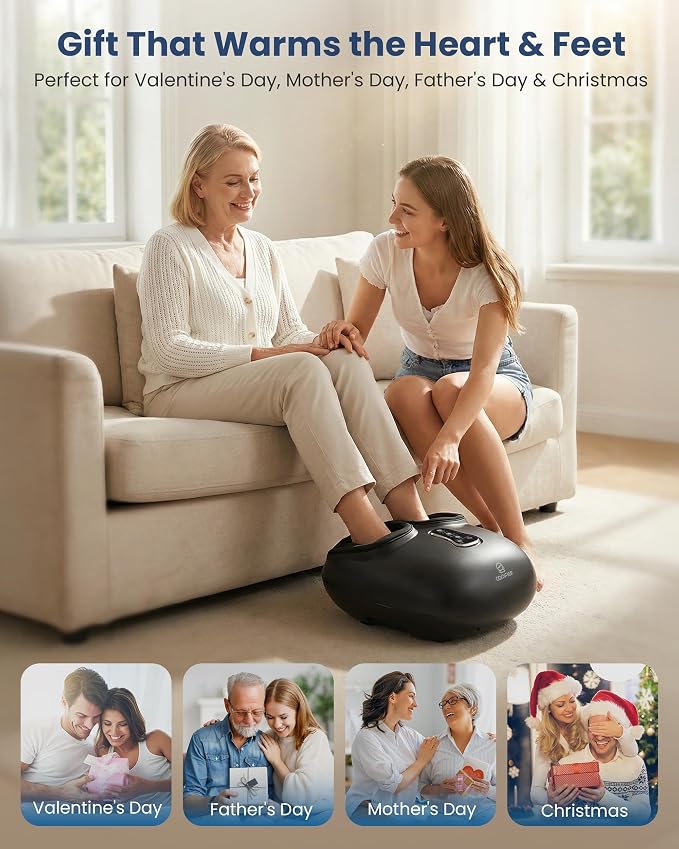 COMFIER [2026 Fathers Day Gift for Men,Shiatsu Foot Massager with Fast Heat,Kneading Rolling Compression,Extra Vibration, FSA Eligible HSA Store, Plantar Fasciitis,Neuropathy Pain, Bigger Size 13IN