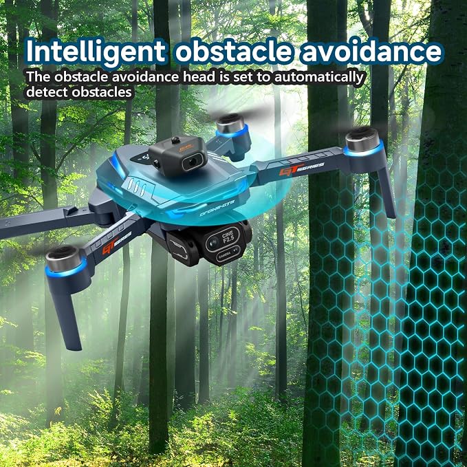AXNEN Mini Drones with HD Camera for Adults,RC Drone with Screen On Remote Controller for Beginners and Teens,Brushless Motors,2 Batteries,Carrying Case,Foldable Quadcopter for Auto Return,Follow Me,Waypoints