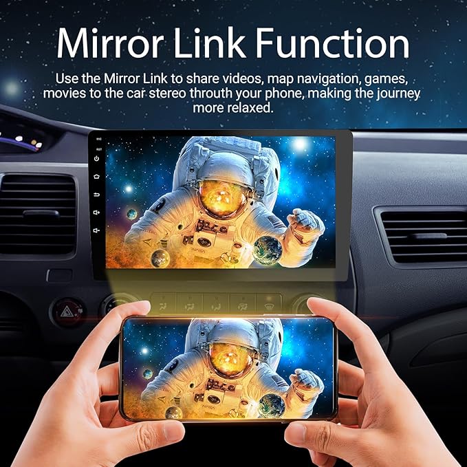 Haudio 9" Double Din Car Stereo - 2+64GB Wireless Apple CarPlay & Android Auto, HD Touchscreen Car Radio with Backup Camera,Car Accessories, GPS Navigation