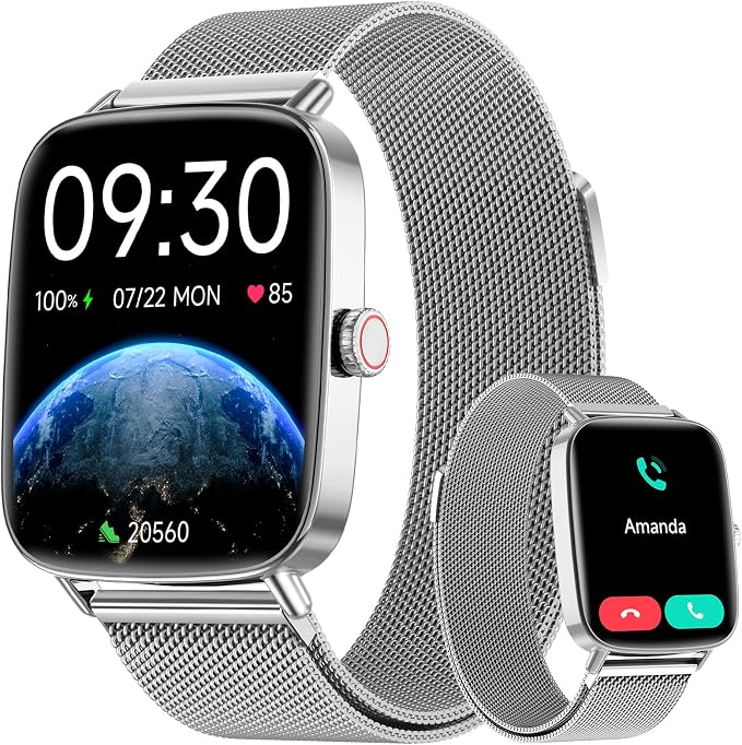 Tensky Smart Watch for Women, 1.85" HD AMOLED Fitness Tracker (Answer/Call) with 24/7 Heart Rate/Sleep/SpO2 Monitor for iPhone & Android, 120+ Sports Modes Smartwatch with IP68 Waterproof