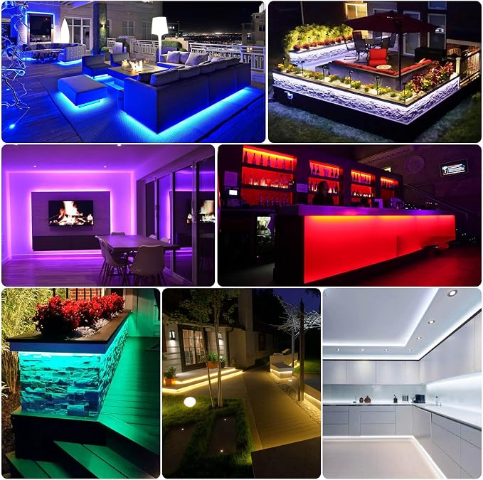 COB Led Strip Light 32.8FT RGB Color Changing, 10mm Width 24V5A Flexible Led Tape Light WiFi/Bluetooth Connect, APP/Remote Control, Music Sync for TV Led Backlight, Bedroom Home Decor