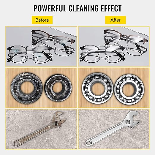 VEVOR 22L Industrial Sonic Cleaner with Digital Timer&Heater 40kHz Professional Sonic Cleaner 110V with Excellent Cleaning Effect for Wrench Tools Industrial Parts Mental Apparatus