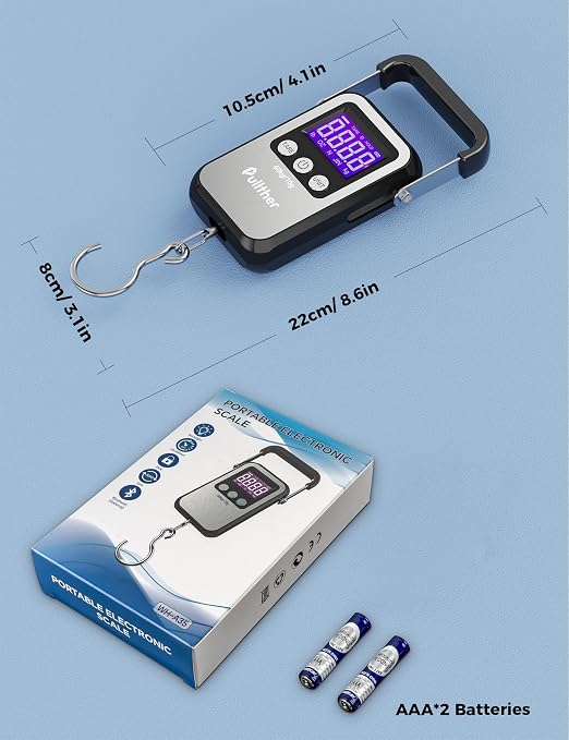 Fish Scale, Max 130lbs Fishing Scale,Multi-Mode Pound/Ounces & Kilograms,LCD Display