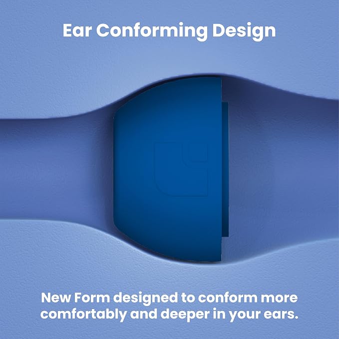 Foam Masters Ultra-Premium Memory Foam Ear Tips for AirPods Pro 1st & 2nd Gen | 3 Pairs | New Ver. | Secure Fit | Super Comfort | Better Noise Cancel | Replacement Buds (Large, Blue)