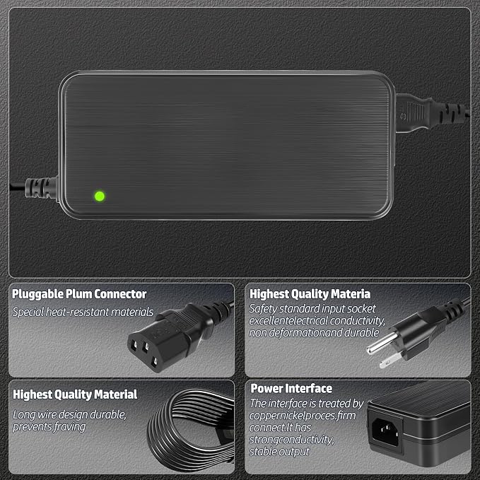 20V Power Supply /20v 270W Power Adapter for LG 45-Inch Ultragear OLED Gaming Monitors, Compatible with 45GS96QB, 45GS95QE, 45GX90SA, Model AD10660LF, Black
