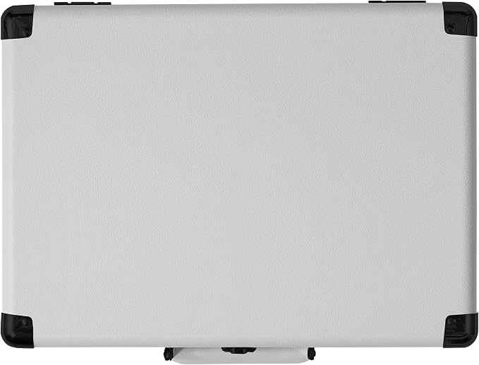 Crosley CR8005DP-WF Cruiser Plus Vintage 3-Speed Bluetooth in/Out Suitcase Vinyl Record Player Turntable, White Farmhouse