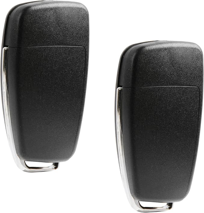 2X USARemote Key Fob Replacement Keyless Entry Remote for 2006 2007 2008 2009 2010 2011 2012 2013 2014 2015 Audi A3 A4 A5 A6 A8 Q R S TT Quattro 3-Button with Panic Flip Key (IYZ 3314, 4F0837220)