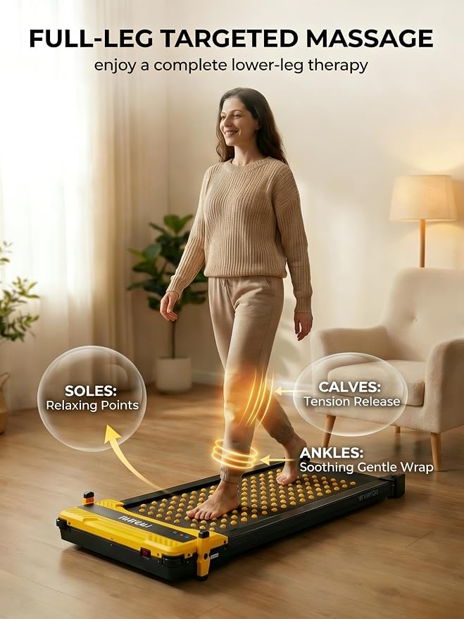 THERUN Dual-Sided Walking Pad Treadmill with 5%/10% Incline, Easy-Flip 2-in-1 for Walking & Foot Massage, 330 LBS, Ultra-Quiet Under Desk Machine with Remote & LED Display for Home & Office Use