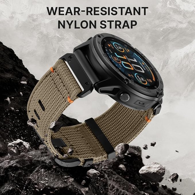 Bandletic Compatible with Garmin Fenix 7X 6X 5X Watch Band - 26mm Quick Fit Rugged Nylon Strap for Fenix 8 51mm/Instinct 2X Solar/Enduro 2 3/Quatix 3/Tactix 7/Charlie/Epix Pro 2/D2 Bravo Delta/Descent
